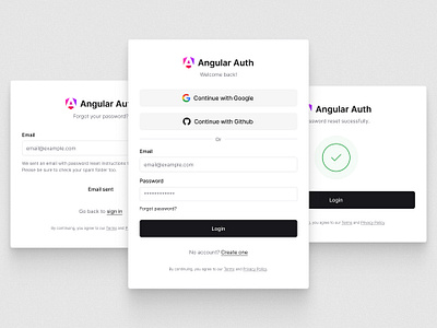 Login Authentication Screens – UI Design screen