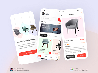 Furniture's App Design appdesign design graphic design mobileapp ui uidesign uiux ux uxdesign webdesign