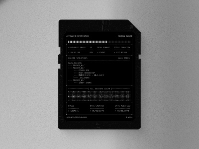 ~BD_01 device display futuristic memory sd sd card status