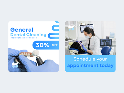 Dentist Social Media Design carousel dentist design graphic design instagram reel social social media ui