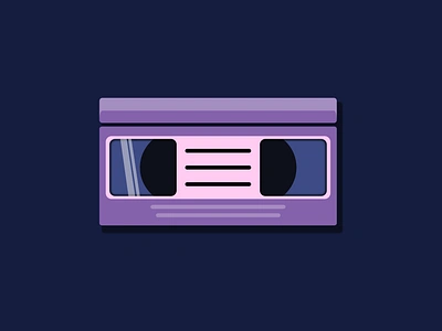 Retro! art black blue colors dark design graphic design highlight illustration light logo pink purple retro shadow shapes tape vcr warm