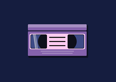 Retro! art black blue colors dark design graphic design highlight illustration light logo pink purple retro shadow shapes tape vcr warm