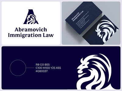 Abramovich IL a animal brand design graphic design letter lion logo vector