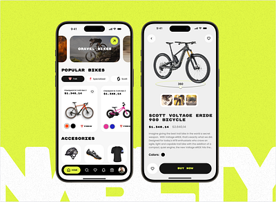 Nwblty - A Fresh Spin on Bicycle E-commerce app bikes design graphic design mobile modern user experience user interface uxui