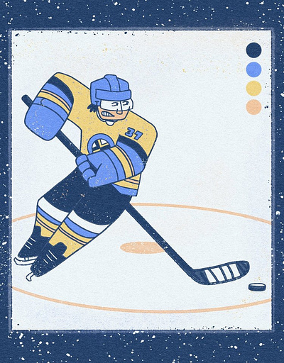 NHL character character design color hockey illustration limited palette nhl sports texture