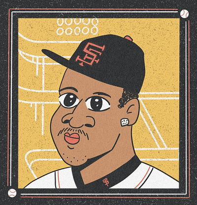 Barry Bonds barry bonds baseball character charicature giants illustration mlb portrait san francisco sf sports