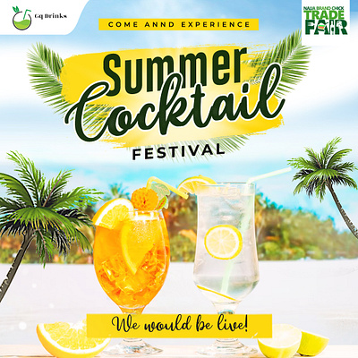 Summer Cocktail graphic design