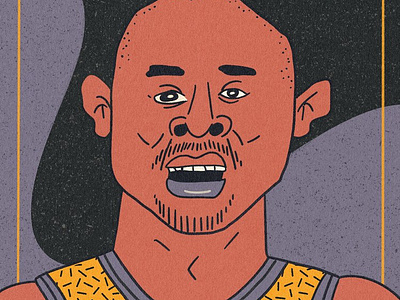 Kobe basketball bryant caricature character color illustration kobe lakers limited palette nba portrait sports