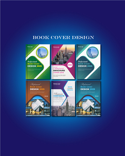 Modern bundle book cover design by the company template brochure cover design