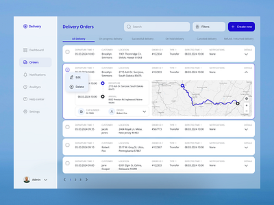 Delivery dashboard app delivery design desktopapp figma tracking ui ux website