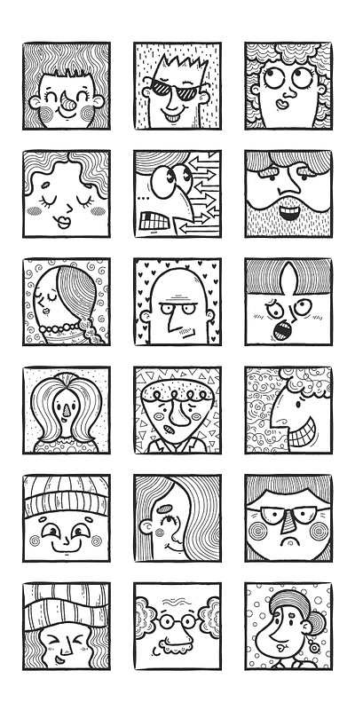 Doodle people cartoon character character design comic doodle illustration