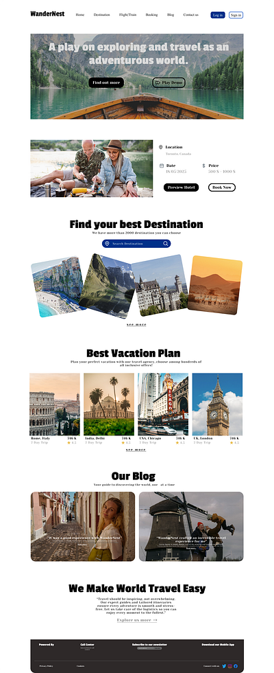 Travel Website Homepage Design 30daychallenge day2 figma travelwebsite ui ux webdesign