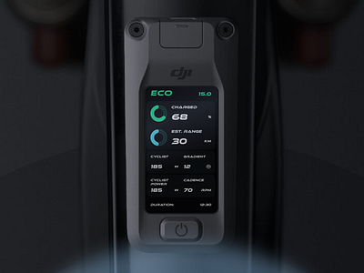 Dji Avinox Drive System HMI Exploration concept cycling dji hmi industrial design interactive controls product design ui ux