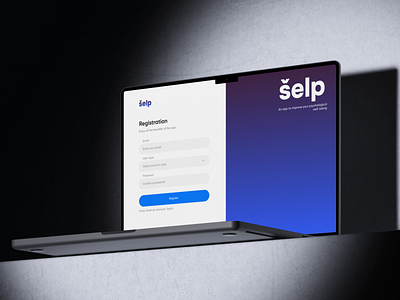 Selp - a web service for psychological help desctop laptop onboarding psychology registration test ui ux