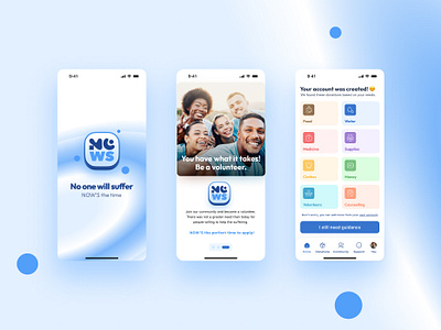 NOWS - No One Will Suffer ad design adobe adobe illustrator adobe photoshop design desktop application figma graphic design logo logos social media post design ui ui design user experience user interface ux design web app web application web design