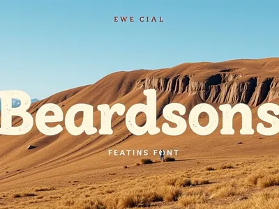 Beardsons -display font design font font sans serif graphic design illustration vector