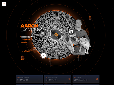 designwithaaron.com circle dog dogs modern music orange responsive type typography ui web web design website website design