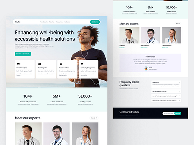 ThLife - health Landing page graphic design health heroheader landing page uidesign website websitedesign