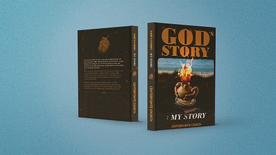 God's Story: Book Cover Concept book concept book cover christian christianity concept cover design fire heart illustration illustrator mockup photo collage photoshop potter