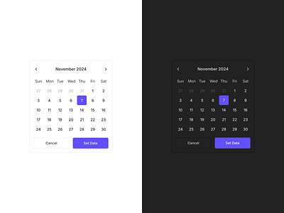 Date Picker browser component components css dark dark mode date date picker date time picker datetime design framework gui html interface time ui web website