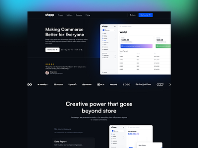 Shopp - eCommerce CMS Landing cms cms landing creative landing page design ecommerce inspiration landing page design landing page ui landing page ui design shop startup startup landing startup landing ui startup ui ui ui design ux ux design web