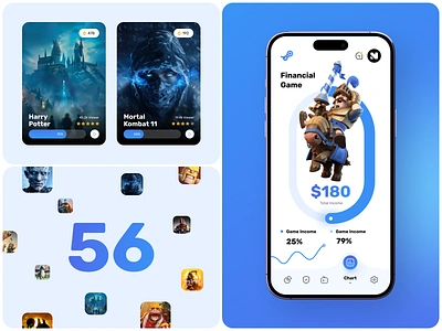 Game Mobile UI Design android app design app store game app game design game interface game ui ios mobile app mobile game mobile ui online games product design software user interface