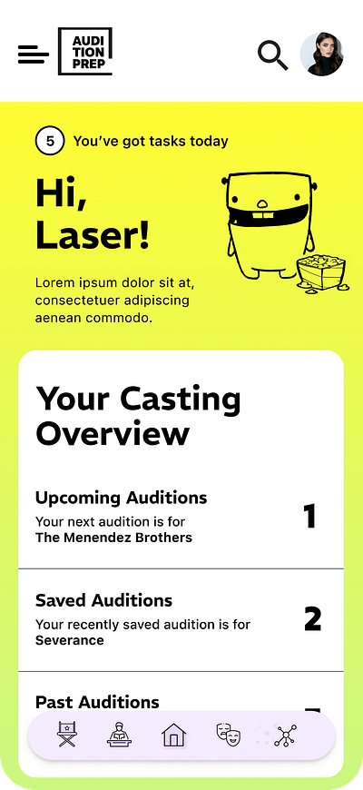 Streamline your audition process affinity map branding graphic design illustration logo motion graphics proto typing typography ui user journey user study ux design wireframing proto typing