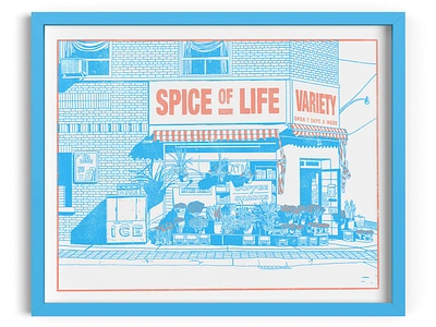 Spice of Life graphic design illustration print print making procreate risograph