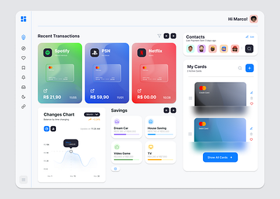 Modern Financial Dashboard appdesign cards conceptapp dashboard finance graphic design ui