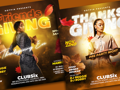 Thanksgiving Flyer Bundle thanksgiving invitation