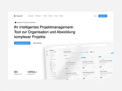 Resolvelt Hero clean dashboard hero minimal modern ui uiux ux web design white