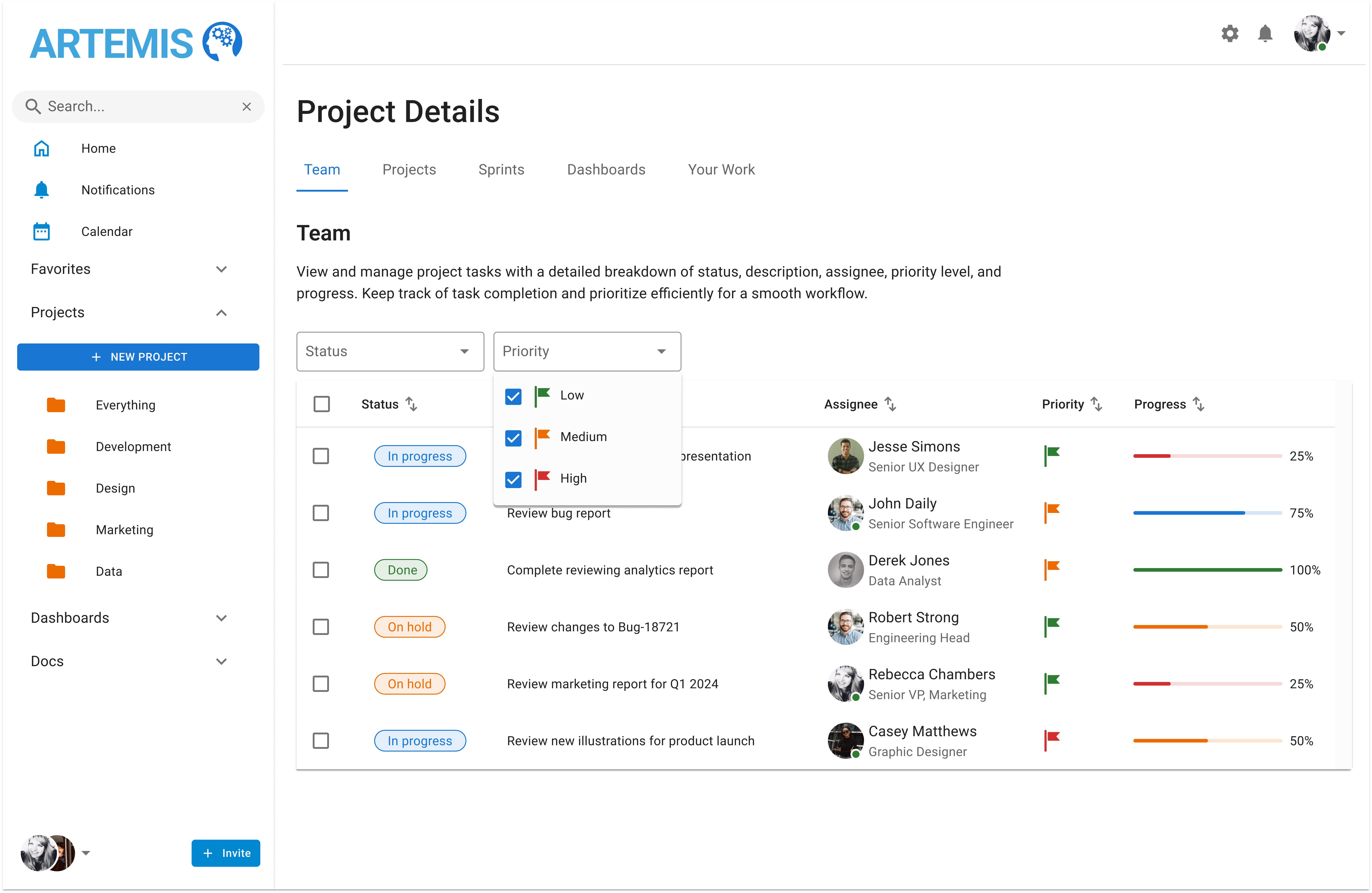 Project Details - Filter by Priority design ui ui design uidesign uiux user inteface userexperiance userinterfacedesign uxdesign