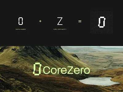 Brand CoreZero brand branding carbon graphic design identity logo marca neutral tech zerowaste