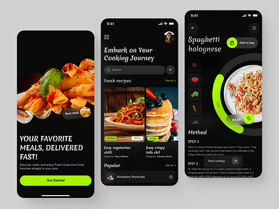 Food Delivery Mobile iOS App Design app design dark theme delivery app design food food delivery food delivery app interface ios mobile mobile app mobileapp product design tracking ui ui design uiux uiux design ux design