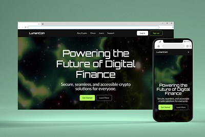 Crypto Website Design crypto dark design green ui uxui visualdesign webdesign