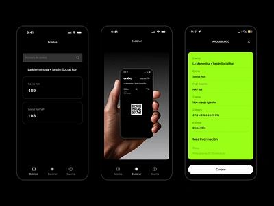 Unbo App — Scanner account android app appstore code counter dark google play ios minimal qr react react native reader scanner ticket ticketmaster unbo