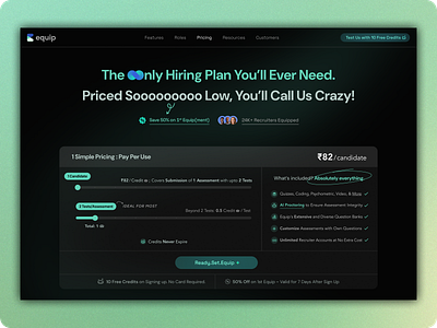 Interactive SaaS Pricing Page branding creative dark mode darktheme design desktop graphic design homepage interactive landing page pricing pricing page pricing plan product saas subscription ui ux web