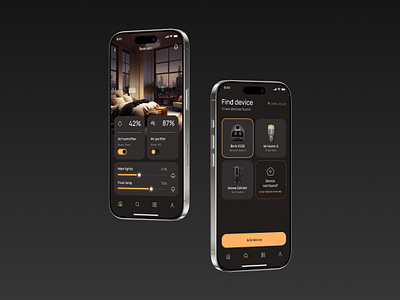 Smart Home App UI app ui appdesign apple ui application appui design ios iosapp smart home smart home ui smarthome smarthomeapp ui uidesign ux uxui