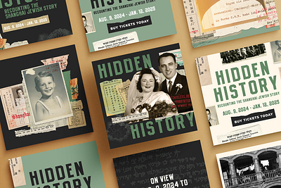 Hidden History Exhibition advertisement agency collage design ephemera exhibition graphic design history human rights museum paper