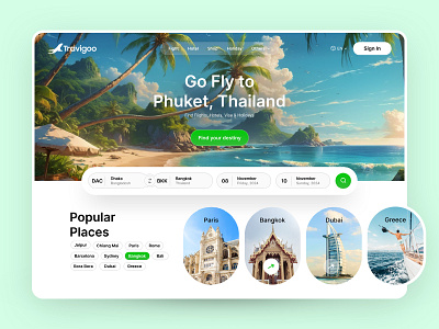 Website UI Design - Travel Agency figma go fly travel travel agency travel agent travel company travel company website ui travel listing ui uiux ux web design web ui website design website ui