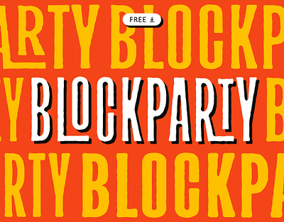 Blockparty! Free-to-Try Ligature Rich Tall Sans Font Family branding design font font design fonts free font free fonts free sans free typeface handlettering illustration lettering logo design sans serif type typography