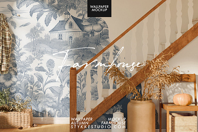 Autumn Farmhouse WALLPAPER MOCKUP autumn autumn mockup autumn mockups cottage core cottagecore fall mockup fall mockups fall season farmhouse aesthetic farmhouse mockup salted caramel thanksgiving mockup vintage mockup wallpaper mockup