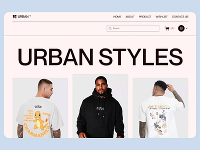 Urban - Ecommerce Landing Page Design branding clothing design e commerce e commerce app ecommerce fashion fashion app landing page online shopping shop shopify shopping shopping app store style ui ui ux urban ux