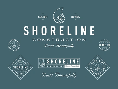 Shoreline Logo and Website branding design graphic design identity logo type vector web