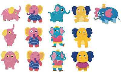 Elephants Mascot art character design elephants mascot