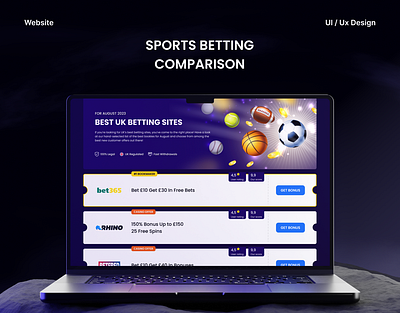 Sports Betting Comparison Website betting platform data visualization gambling live scores odds comparison responsive design sports betting uiux design user interface web design