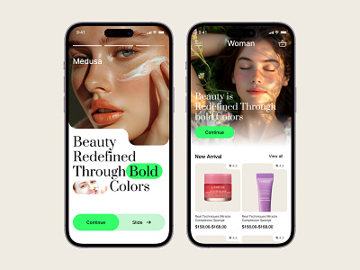 Makeup Product App Design app branding e commerce graphic design ios landing page mobile ui ux web design