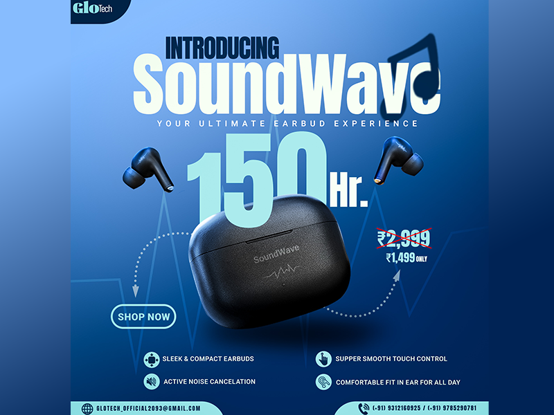 Electronics Brand Social Media Ad Post Design: ad post bluetooth earphone ad posts branding electronics ad design graphic design photo manipulation photoshop social media ad design