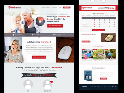 Medical Alert Landing Page app branding dashboard design design graphic design illustration landing page design logo ui uiux web design