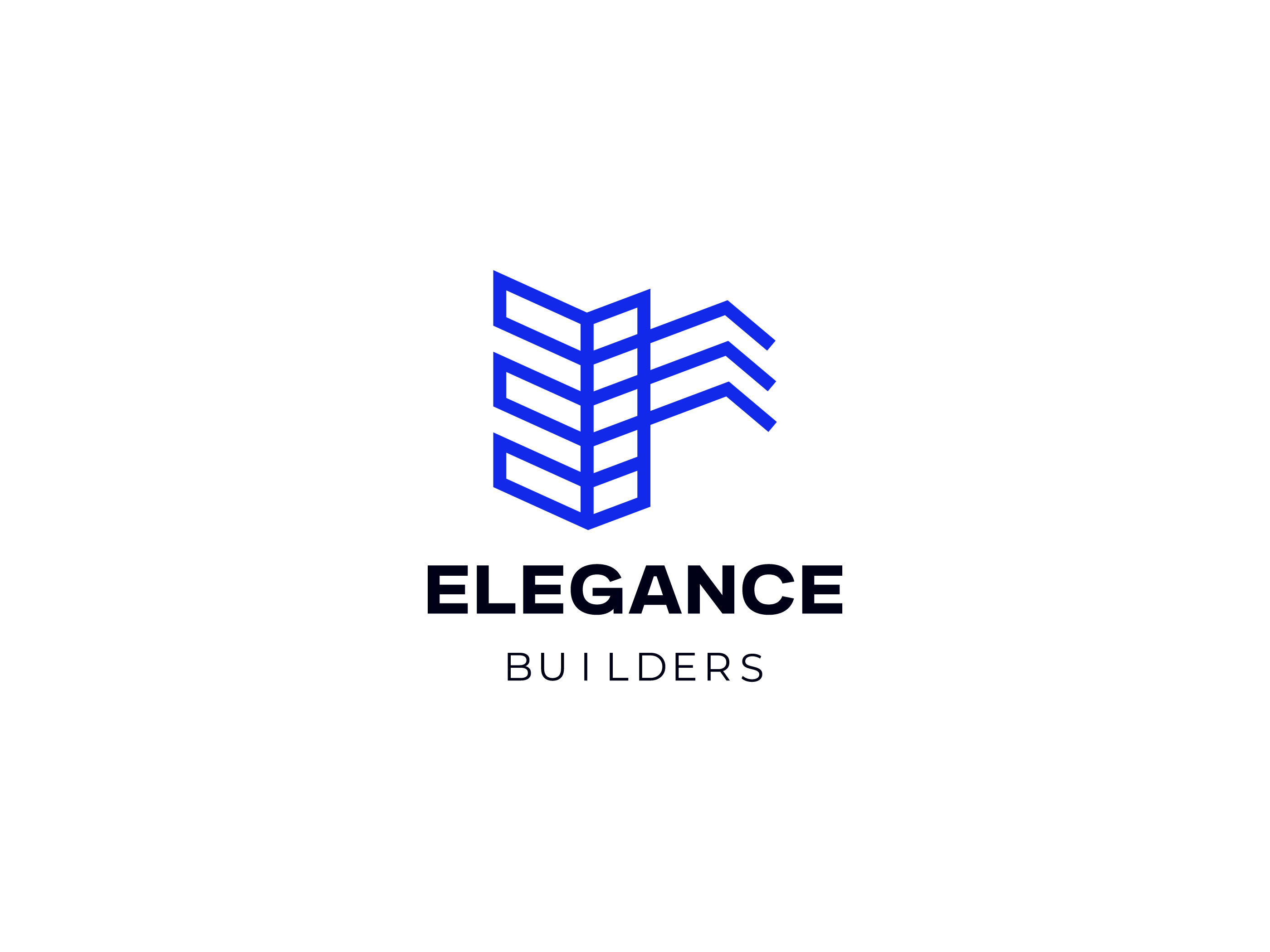 Elegance Builders Modern Logo 3d branding design gfxmasum graphic design icon illustration logo typography ui ux vector